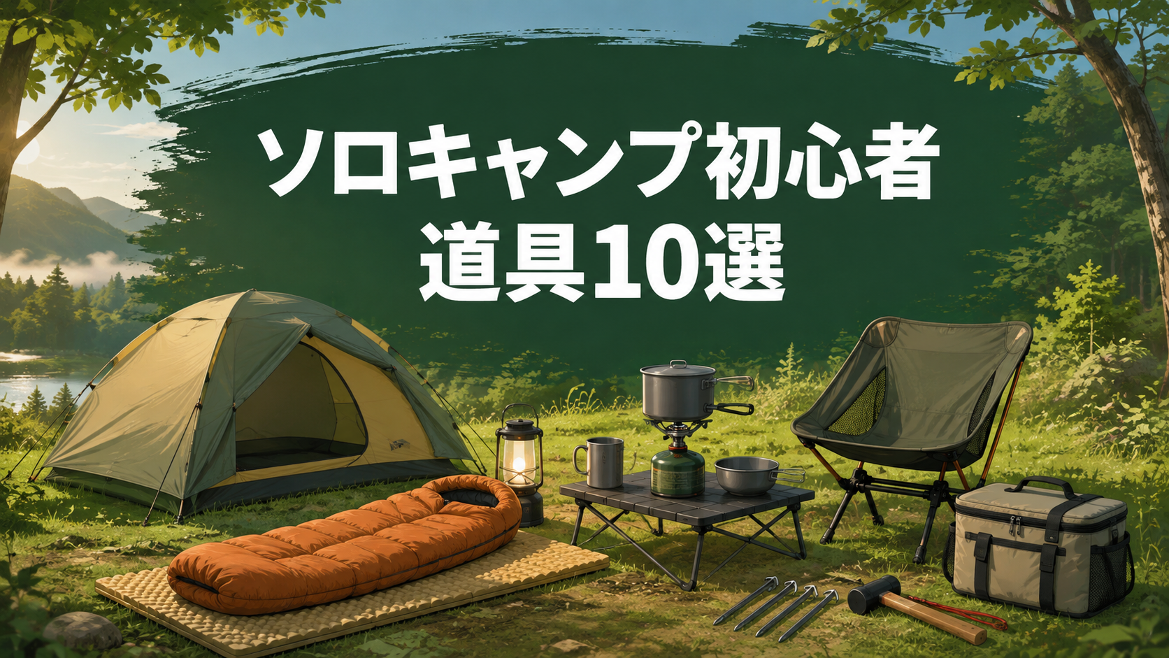 ソロキャンプ初心者向けのテント、寝袋、ランタンなどの道具10選